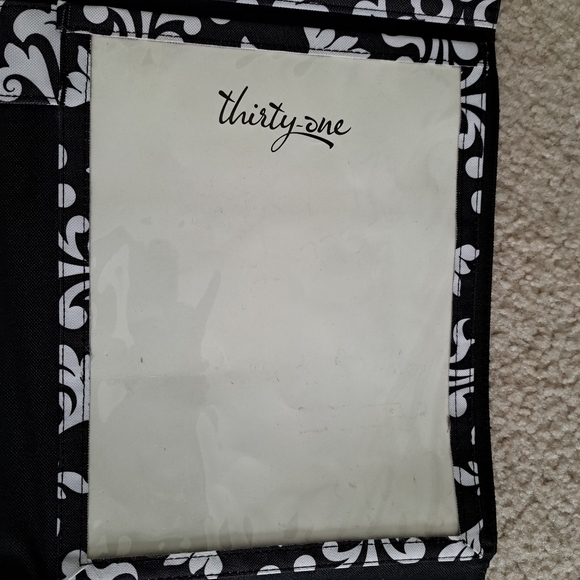 Thirty One Hanging pocket organizer Black White - Picture 2 of 6